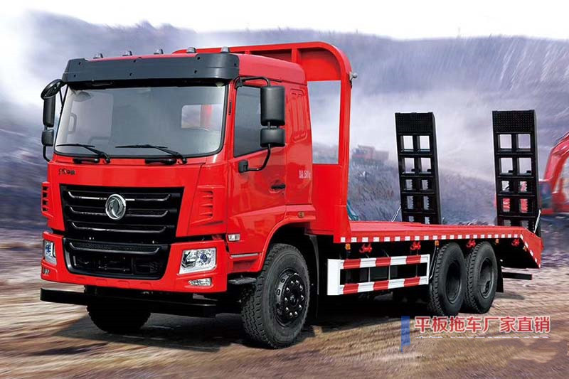 東風(fēng)F5后八輪挖機(jī)平板拖車-挖機(jī)平板拖車廠家直銷-程力集團(tuán) 東風(fēng)F5后八輪挖機(jī)平板拖車-挖機(jī)平板拖車廠家直銷-程力集團(tuán)
