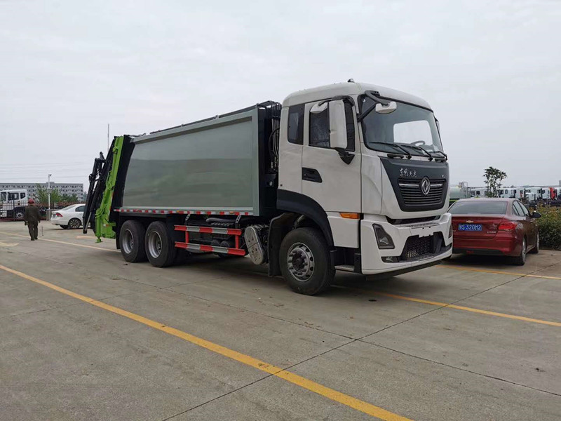 國六東風天龍后雙橋18方壓縮垃圾車 康機290馬力 頂配 包送可分期-湖北盈通 國六東風天龍后雙橋18方壓縮垃圾車 康機290馬力 頂配 包送可分期-湖北盈通